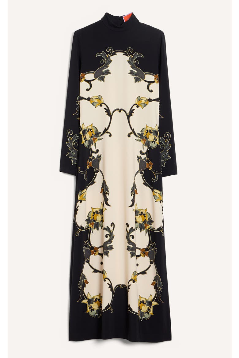 Halle Dress Placée, Alternate, color, Buttercup Placée Black