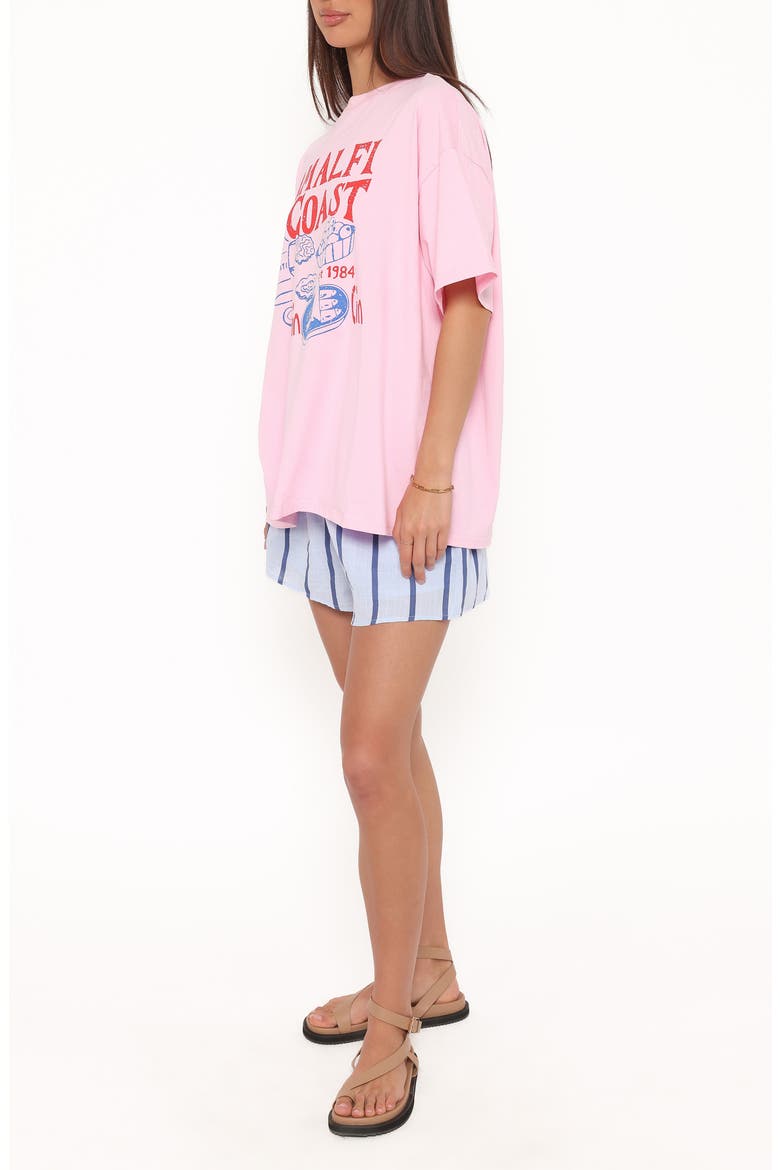Bridget Graphic T-Shirt and Shorts Set, Alternate, color, PINK AMALFI COAST