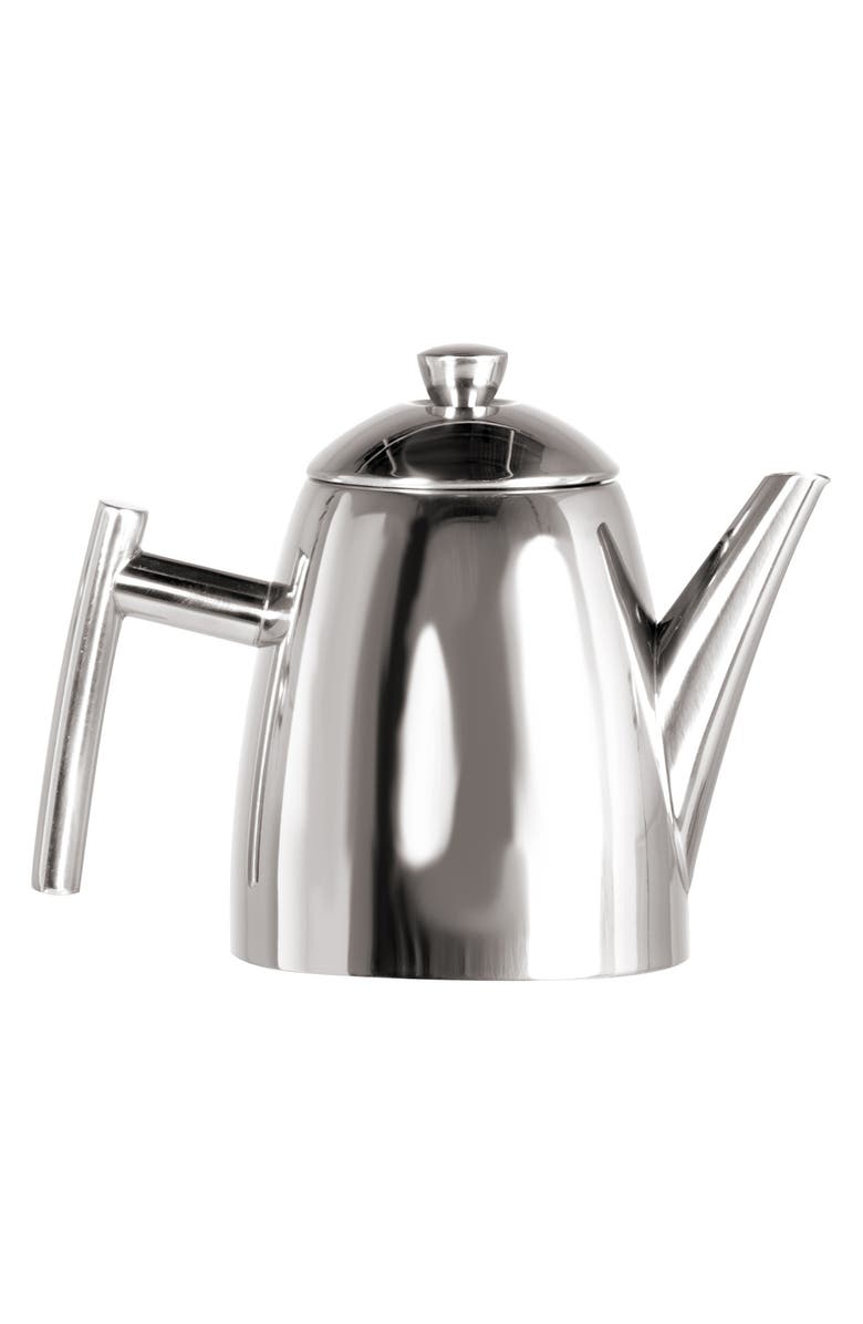 FRIELING Primo 18/10 Stainless Steel Teapot with Infuser, Mirror Finish, 14 oz, Main, color, Silver