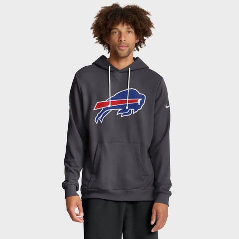 Men's Nike Anthracite Buffalo Bills Sideline Standard Issue Initial Home Dri-FIT Hoodie
