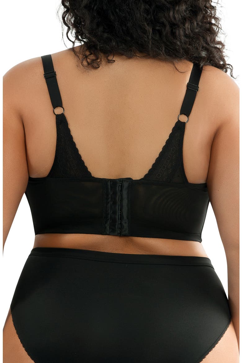 Mia Wire-Free Padded Mesh Bralette, Alternate, color, BLACK