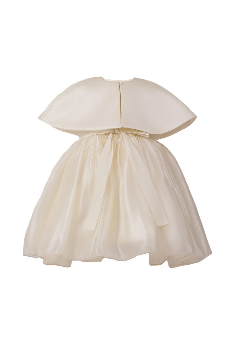 Timeless Cape-Overlay Gown, Alternate, color, Beige