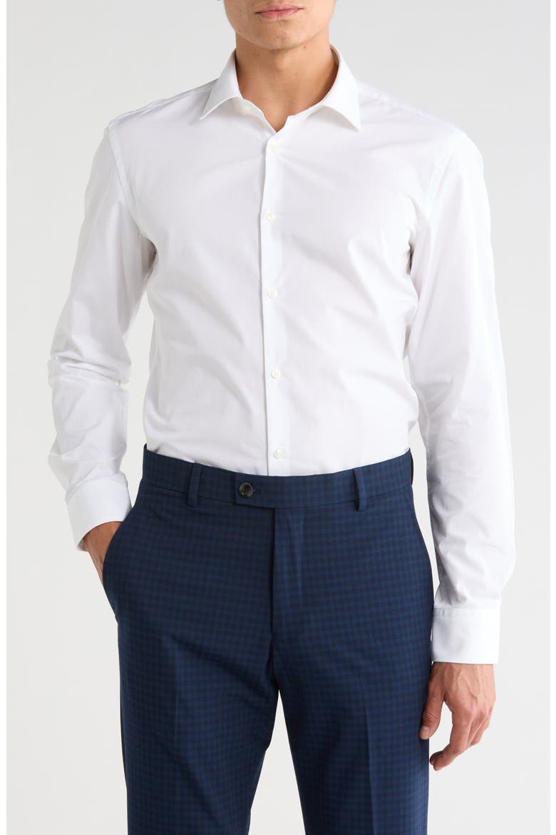 Koey Slim Fit Dress Shirt, Main, color, OPEN WHITE
