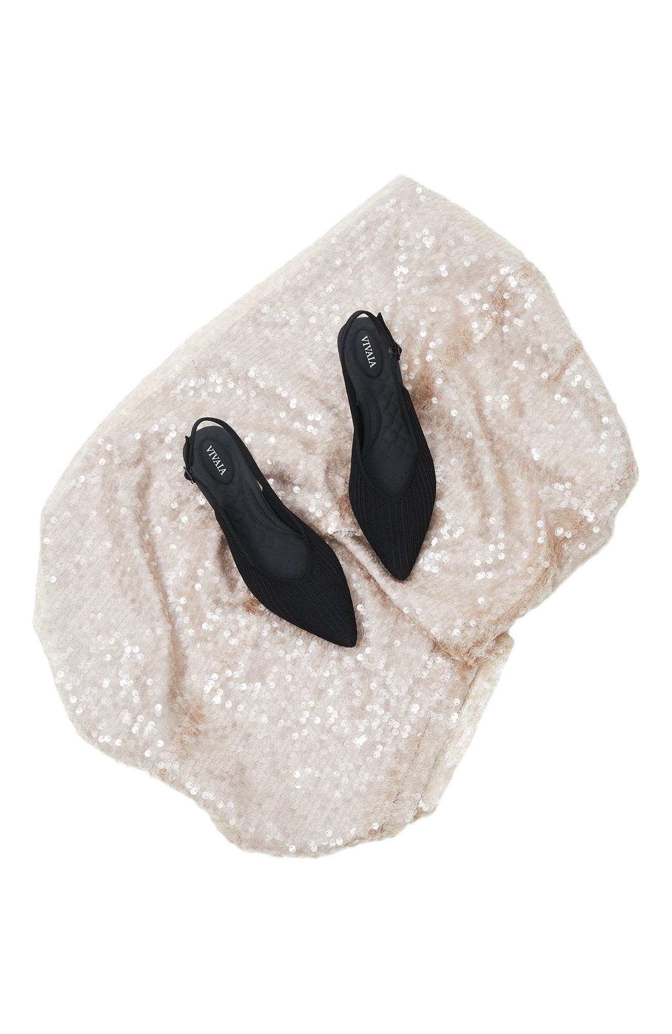 VIVAIA Pointed-Toe Slingback, Alternate, color, Black