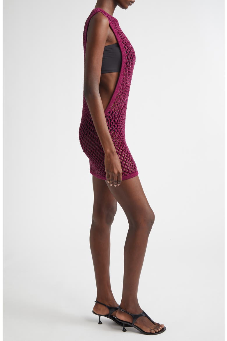 Grenada Beaded Mesh Stitch Sweater Dress, Alternate, color, ORCHID