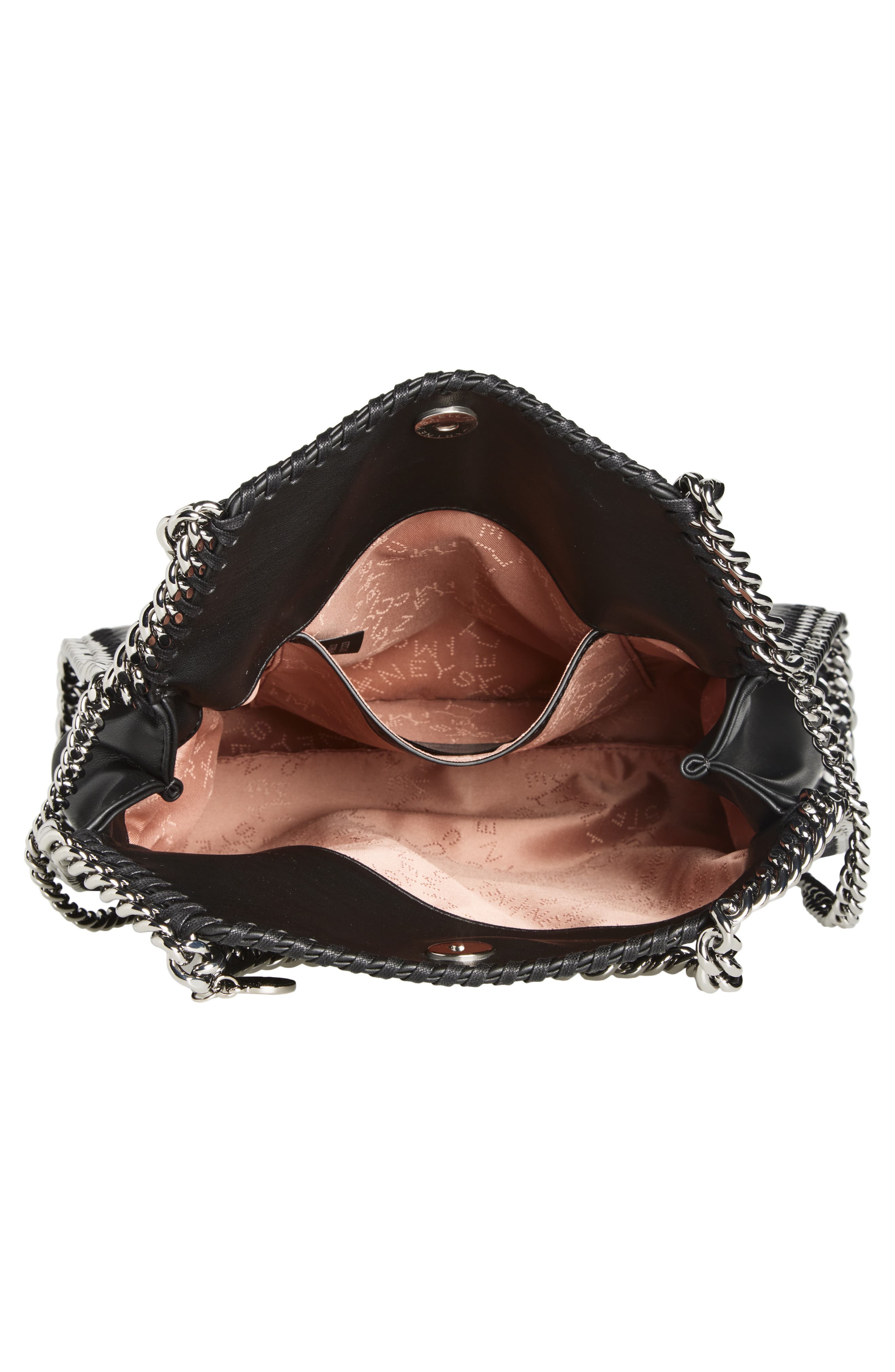 Stella McCartney Mini Rock New York Falabella Shoulder Bag, Alternate, color, Black