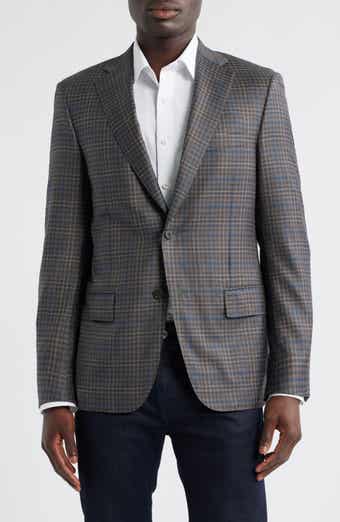 Heritage Gold Brown Overcheck Wool Sport Coat