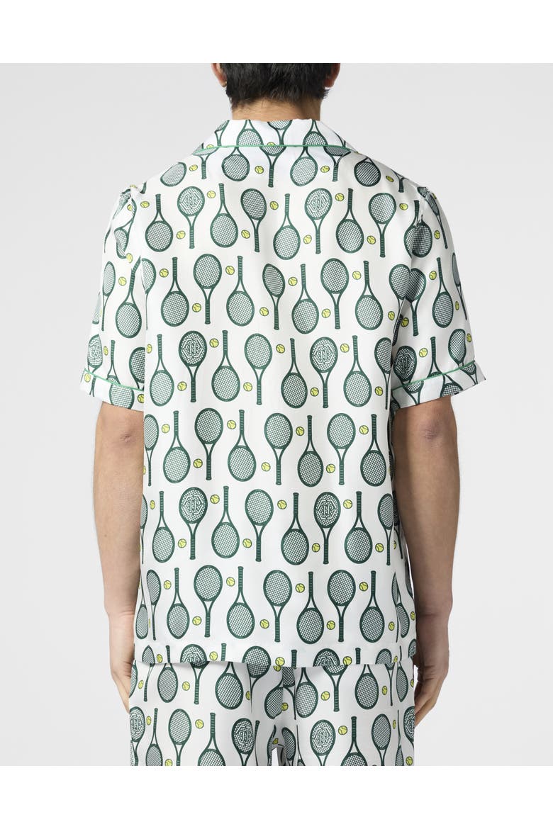 Silk Bowling Shirt Tennis Men, Alternate, color, white