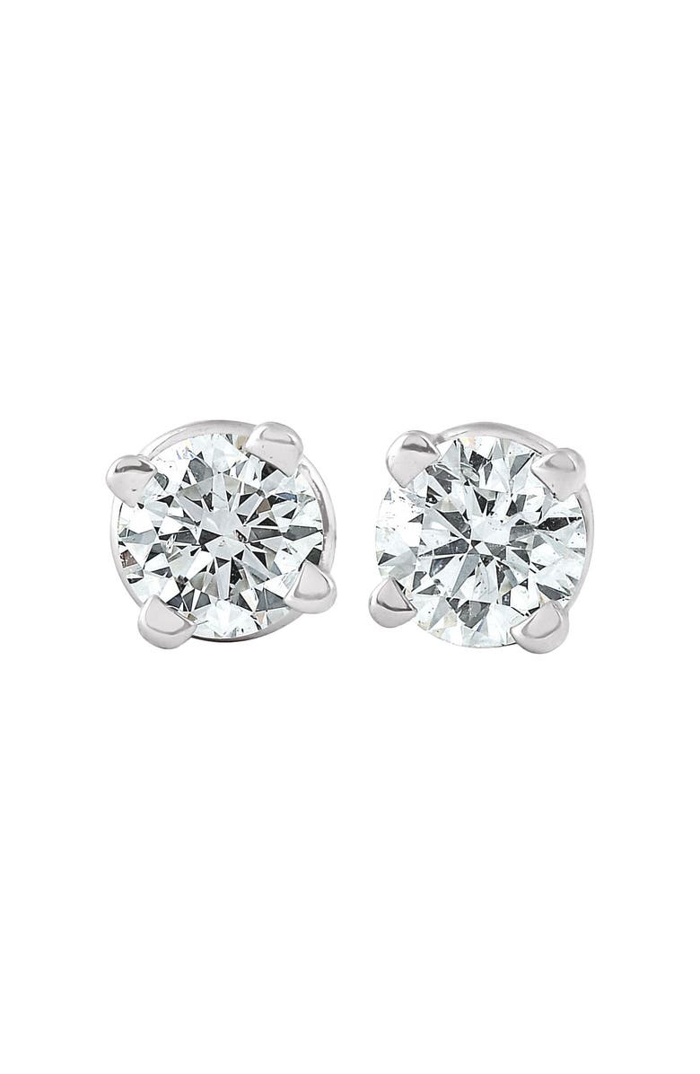 Bliss Diamond 1/4 Ct TW Small Diamond Studs 14k Gold Lab Grown, Main, color, 14K White Gold