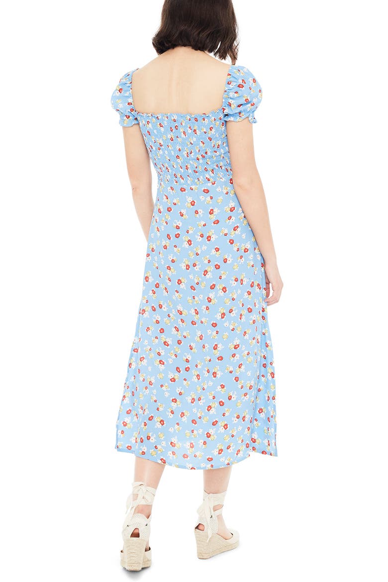 Castilo Jasmin Midi Dress, Alternate, color, JASMIN FLORAL PRINT - BLUE