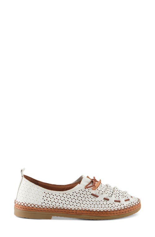 Spring Step Berna Perforated Loafer In White