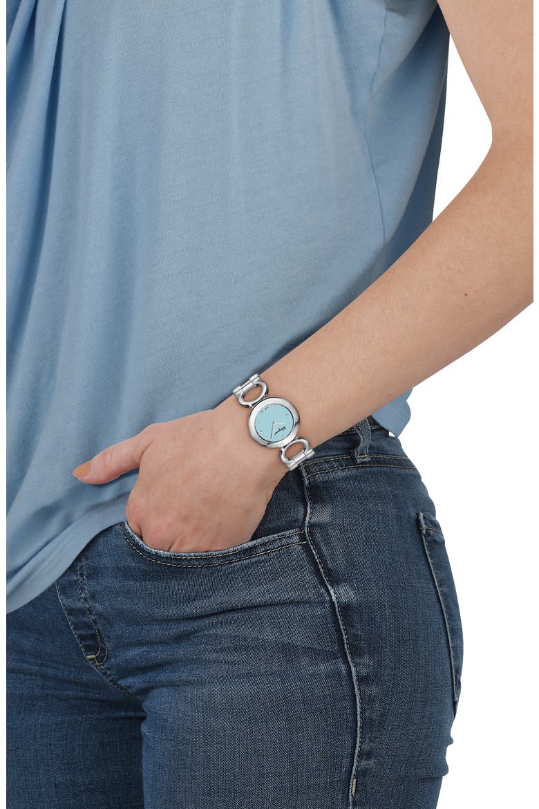 Gancino Bracelet Strap Watch, 28mm, Alternate, color, STAINLESS STEEL