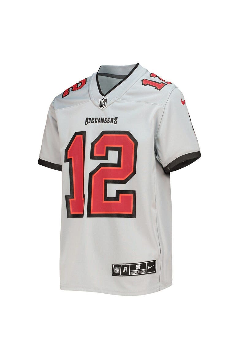 Youth Nike Tom Brady Gray Tampa Bay Buccaneers Inverted Team Game Jersey, Alternate, color, Gray