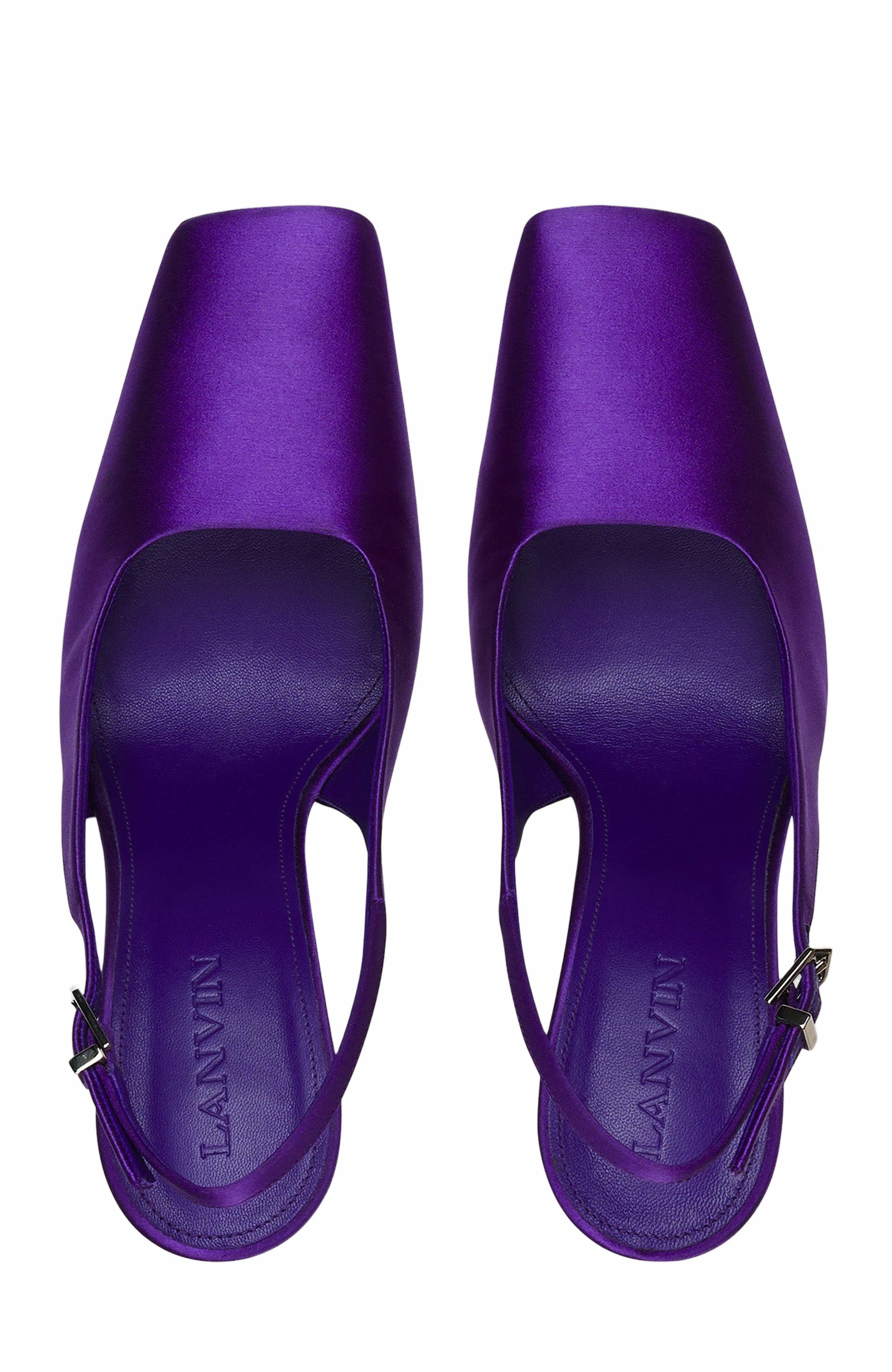 Lanvin Mesure Satin Pumps, Alternate, color, 