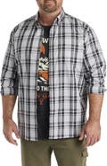 Harbor Bay by DXL Big & Tall Easy-Care Lg Plaid Sport Shirt