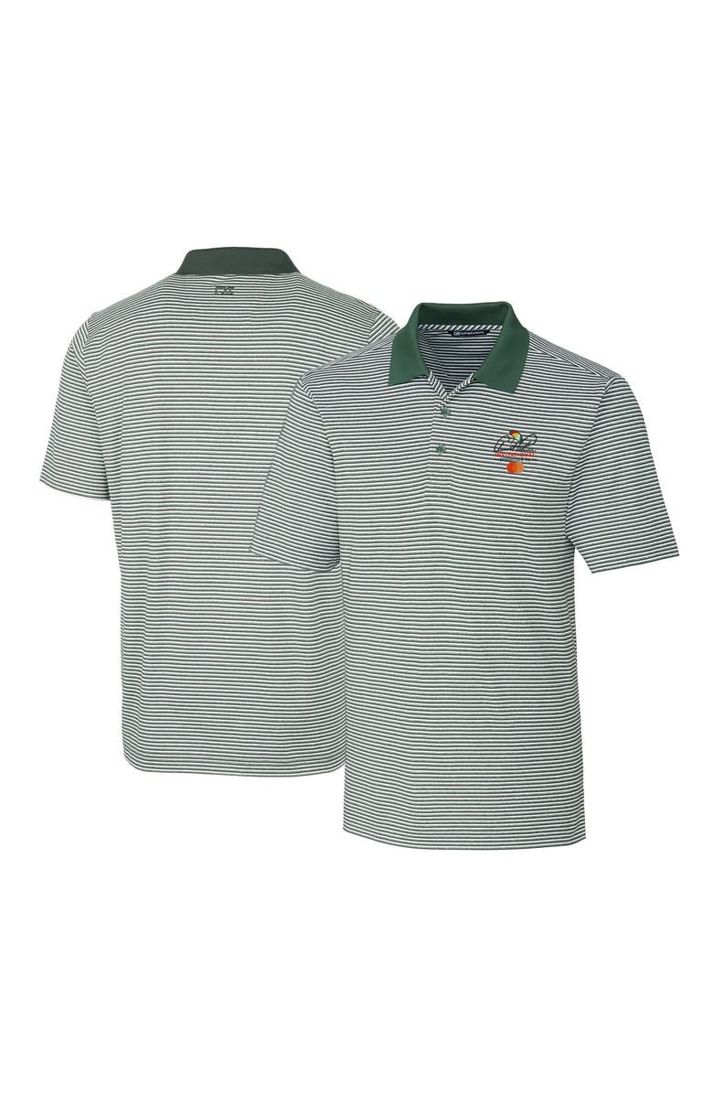 Cutter & Buck Men's Cutter & Buck Hunter Green Arnold Palmer Invitational Big & Tall Forge Tonal Stripe Stretch Polo, Main, color, 