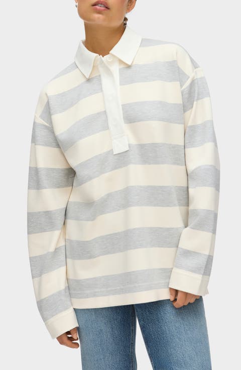 Joni Stripe Organic Cotton Blend Rugby Shirt