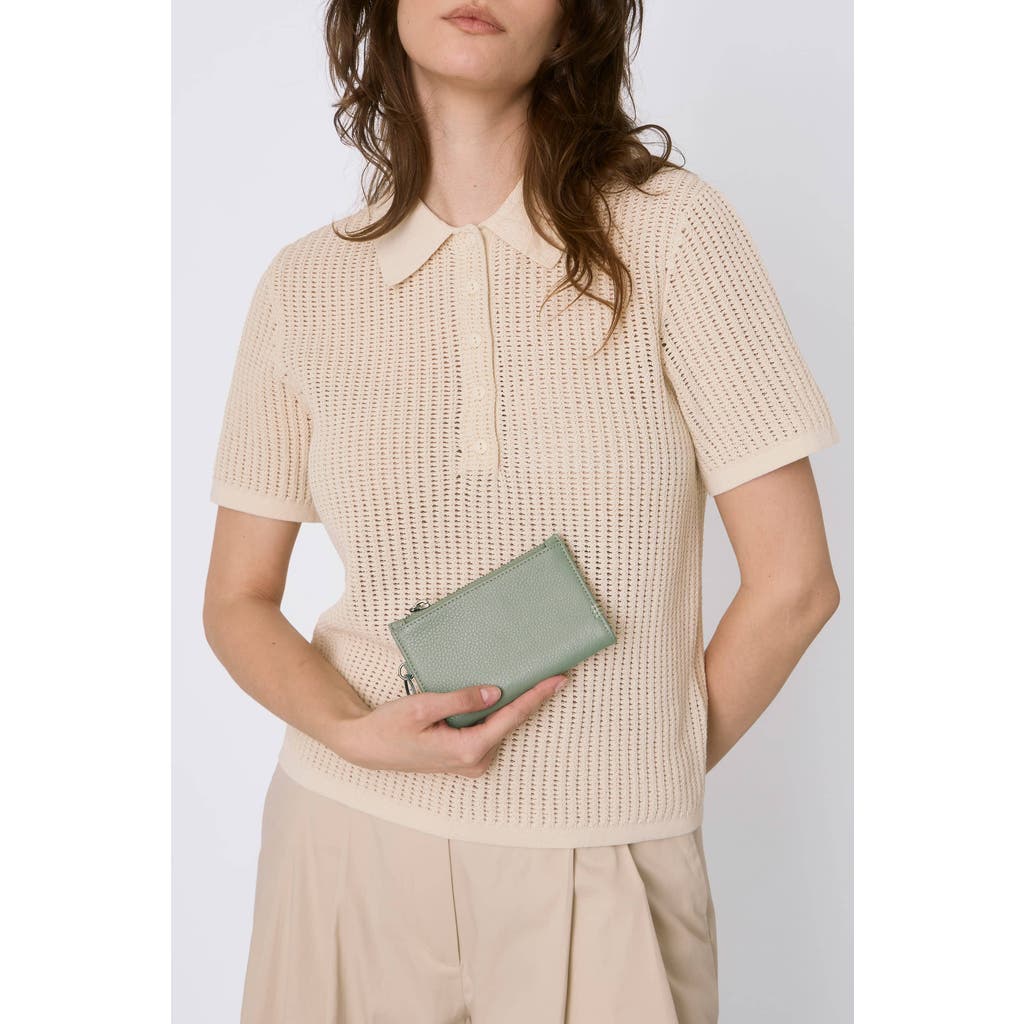The Sak Encino Leather Card Wallet In Green