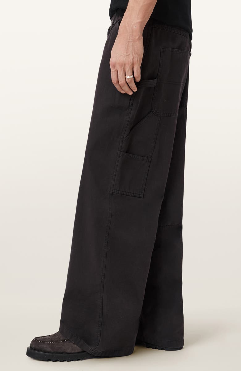 AllSaints Jackson Barrel Leg Trousers, Alternate, color, Tanner Black