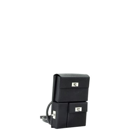 Pre-owned Hermes  Hermes Kelly Multi Pocket To Go Pouch Epsom In Black