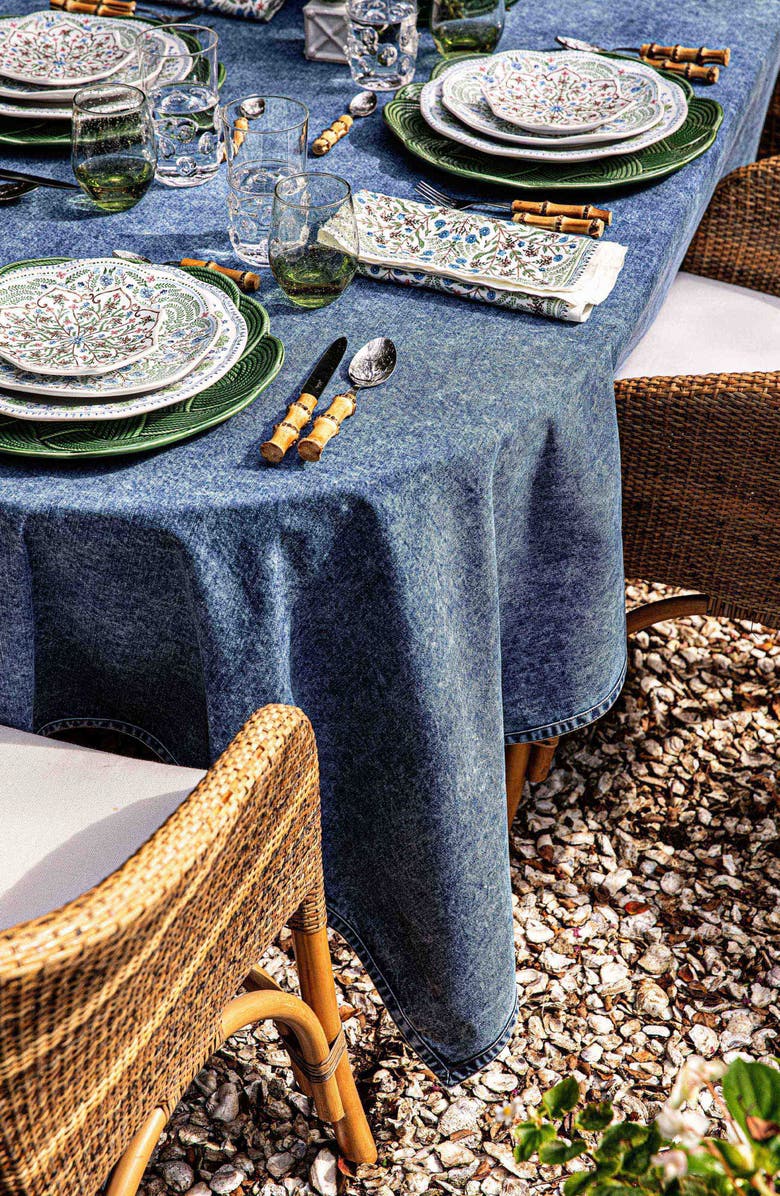 Juliska Denim Tablecloth, Alternate, color, Blue