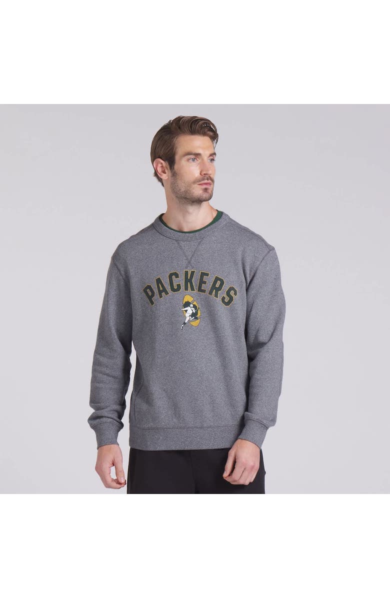 FANATICS Men's Fanatics Heather Gray Green Bay Packers Loop Terry Pullover Sweatshirt, Alternate, color, Heather Gray