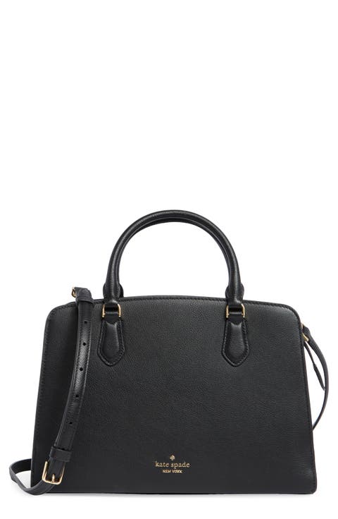 addie pebbled leather satchel bag