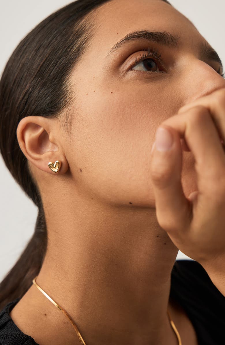 Missoma Mini Puffy Heart Stud Earrings, Alternate, color, 