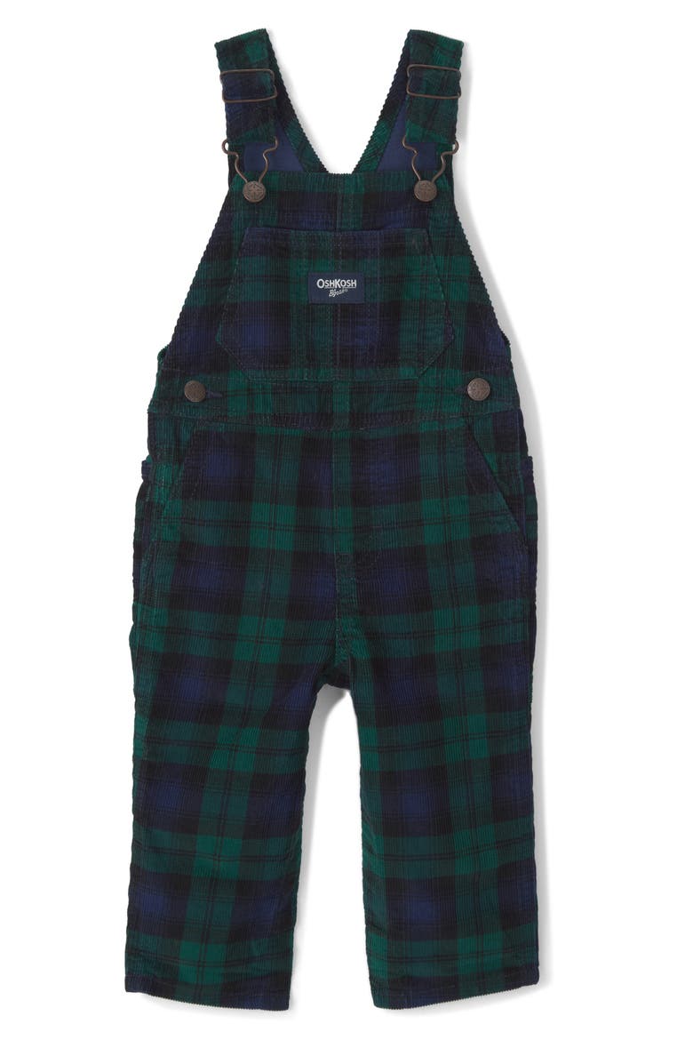 FA26 IB OVERALL, Main, color, GREEN PLAID OVERALL