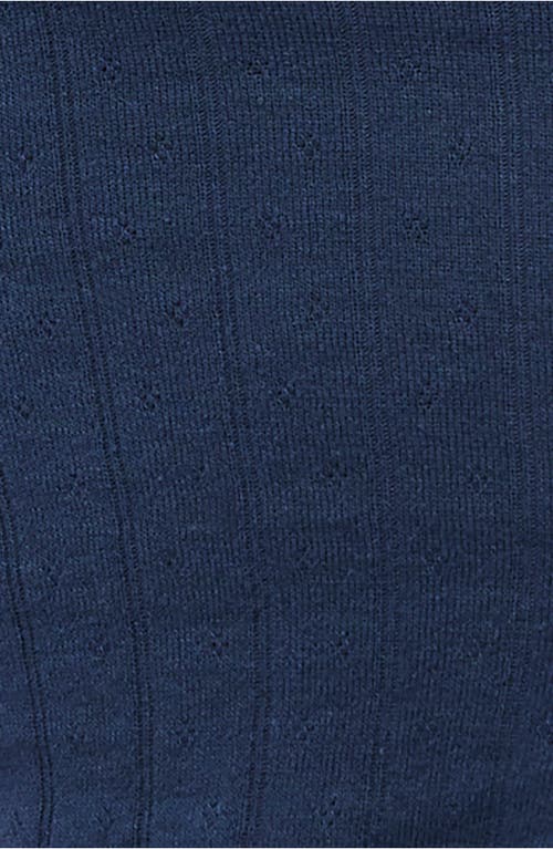Free People End Game Pointelle Button-up Tank In Indigo