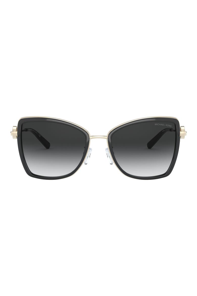 55mm Gradient Butterfly Sunglasses, Main, color, GOLD