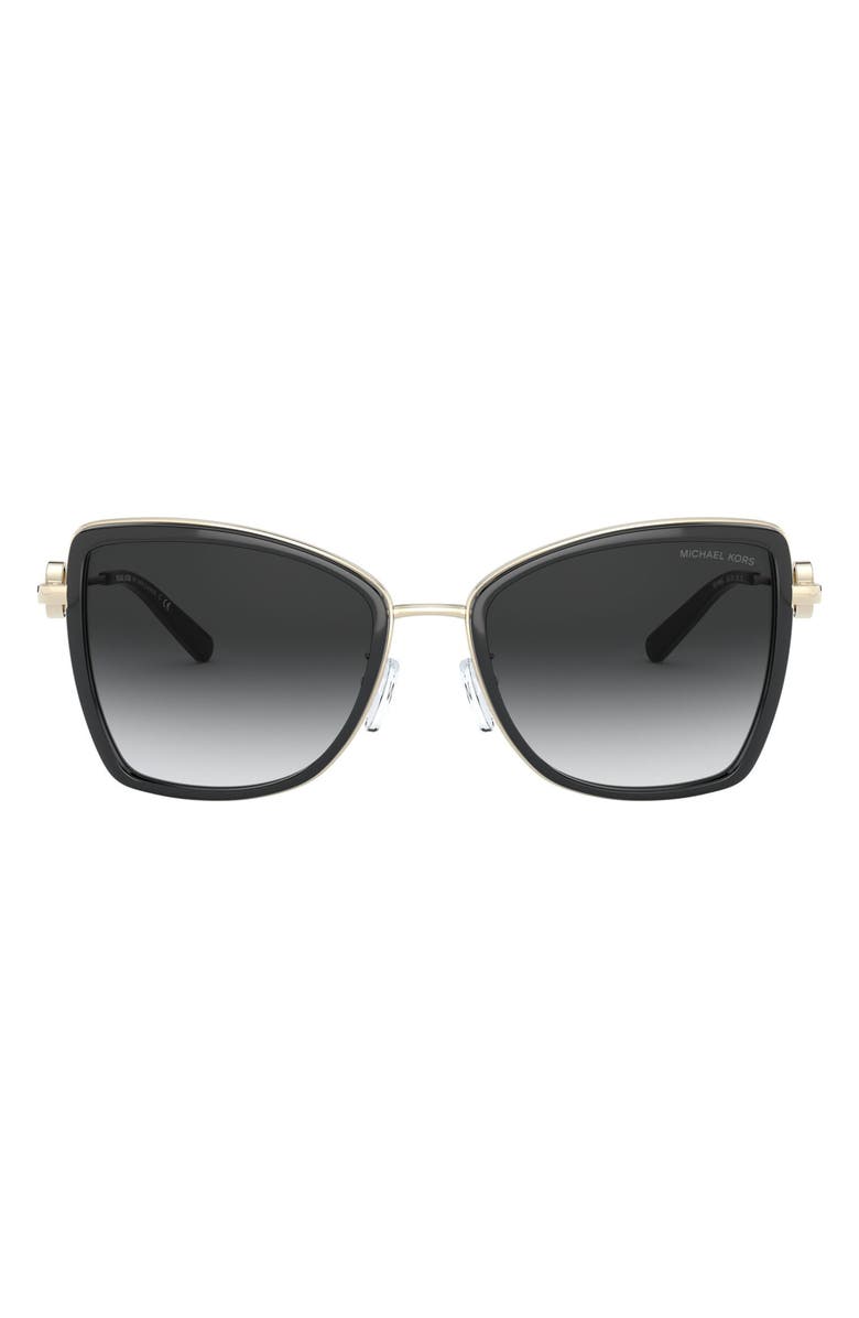 Michael Kors 55mm Gradient Butterfly Sunglasses, Main, color, Gold