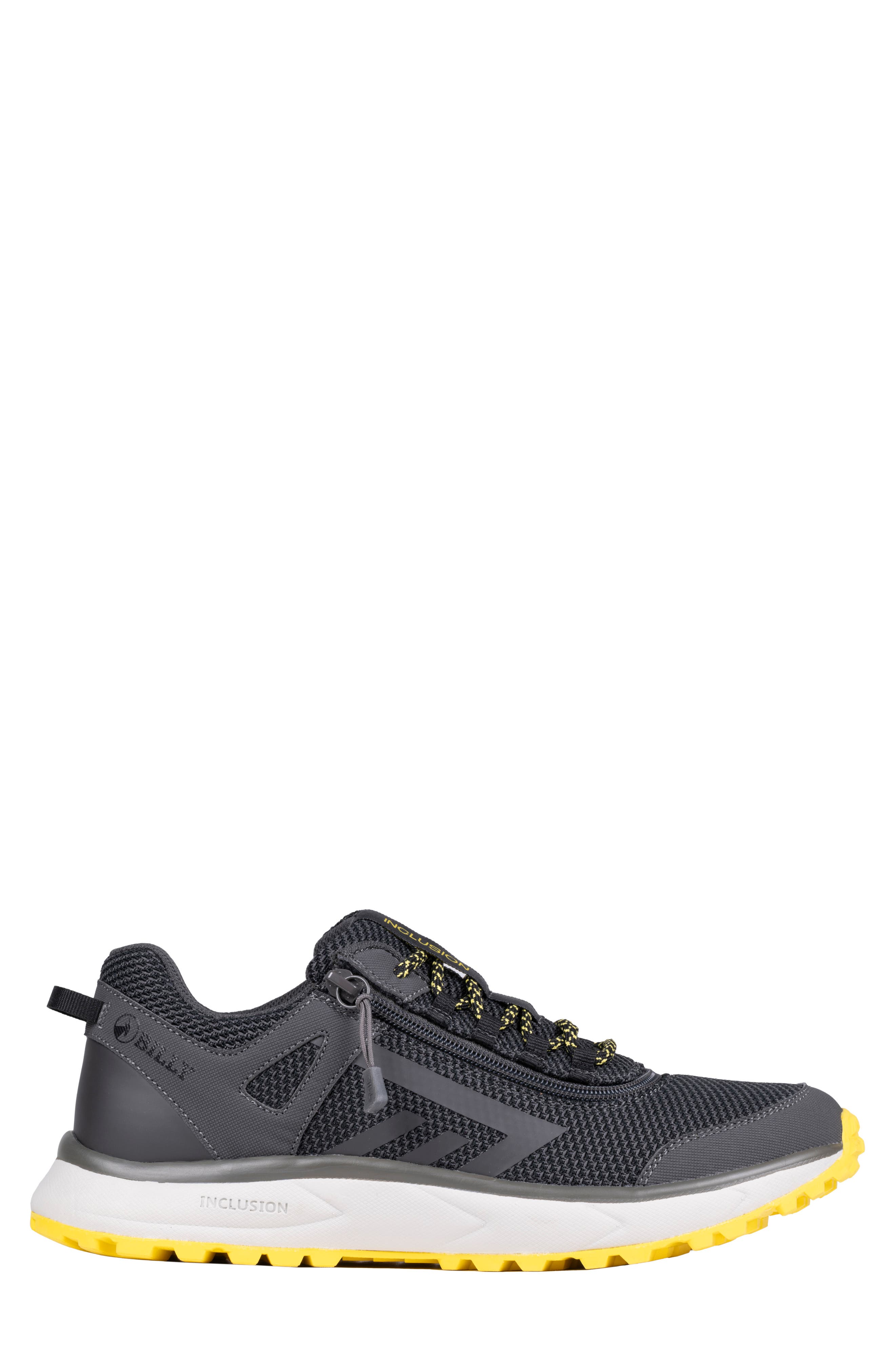 BILLY Footwear Inclusion Trail Sneaker, Alternate, color, Charcoal/ Yellow