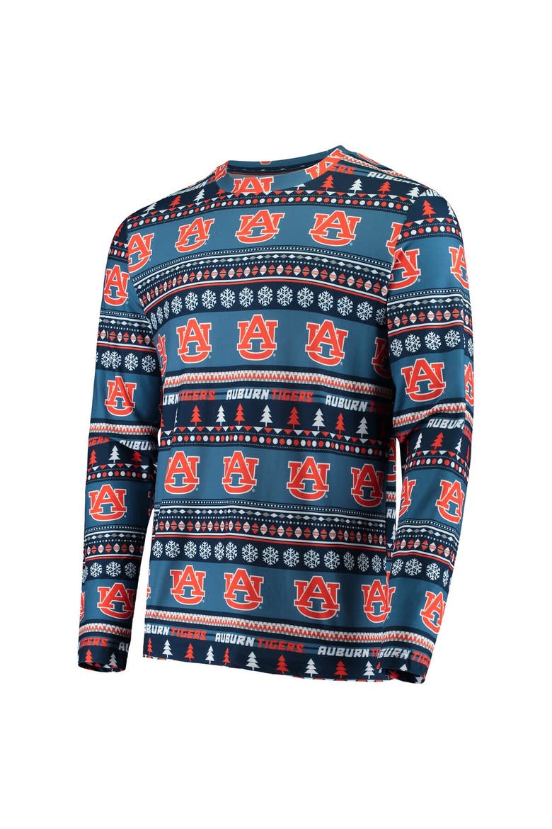 Men's Concepts Sport Navy Auburn Tigers Ugly Sweater Knit Long Sleeve Top and Pant Set, Alternate, color, Navy