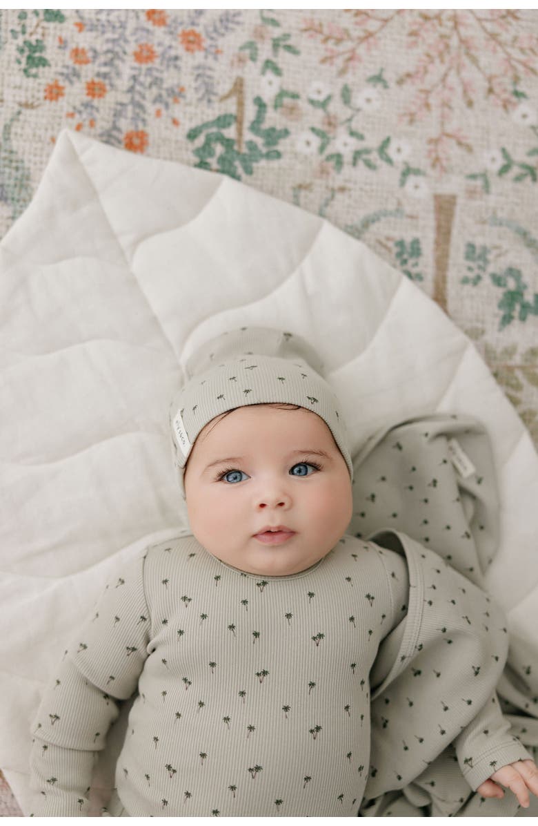 Ely's & Co. Printed Palm Trees Collection - Baby Boy Footie, Alternate, color, Sage
