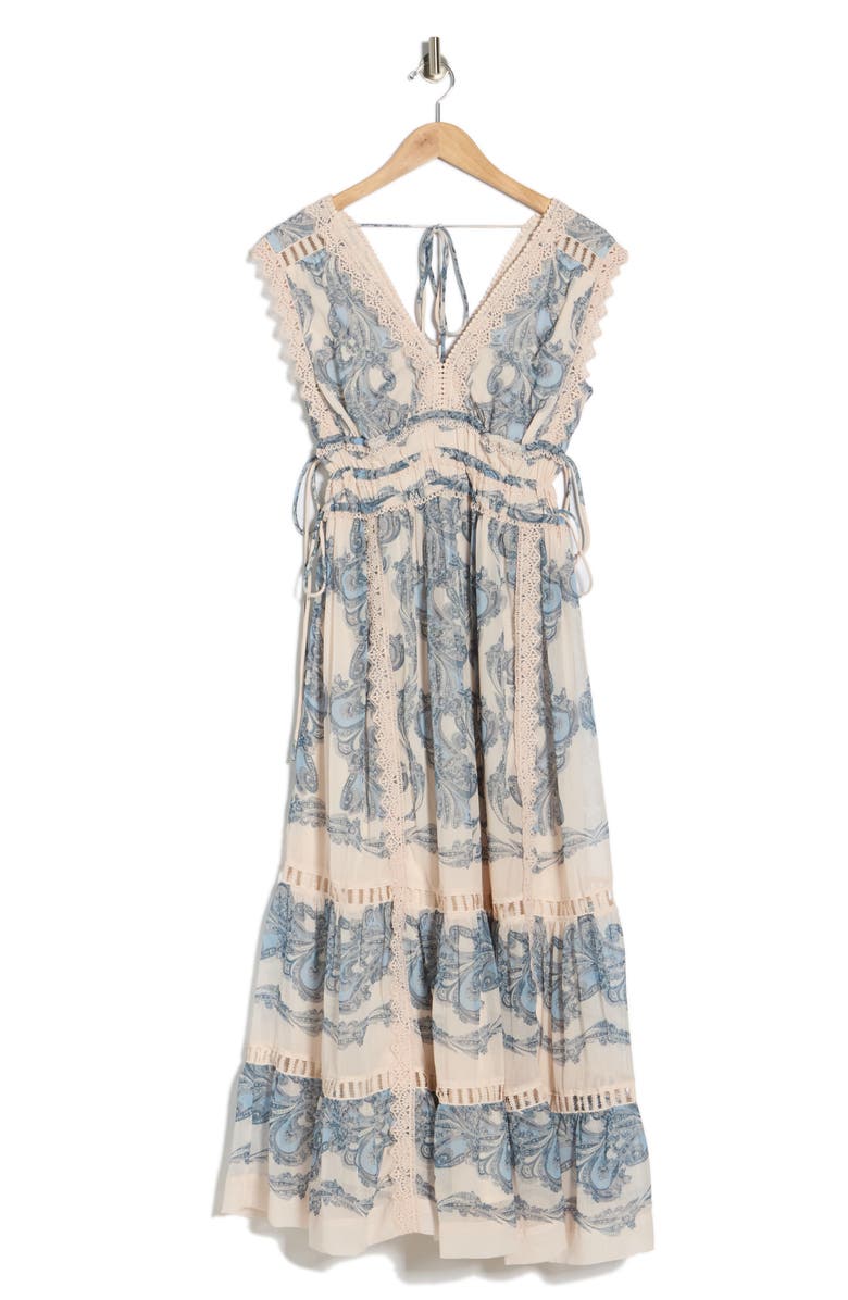 AllSaints Xanthe Maxi Dress, Main, color, Lita Soft Blue