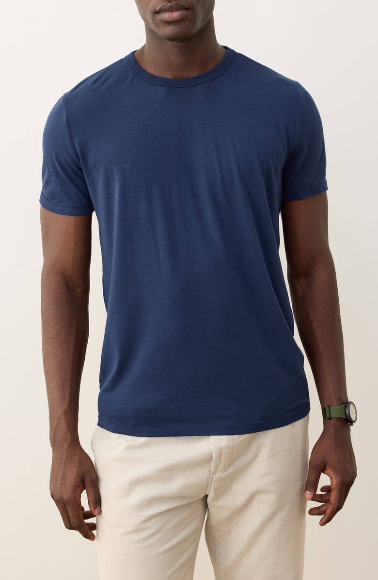 Marine Layer Signature Crewneck T-Shirt, Main, color, True Navy