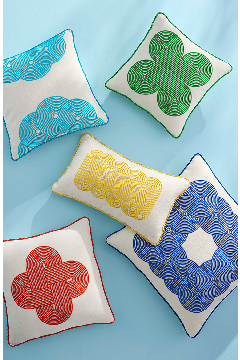 Pompidou Pillow, Alternate, color, Yellow Path