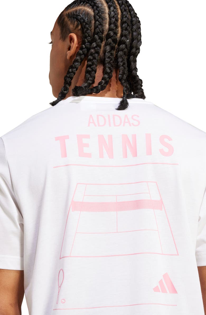 adidas Tennis Climacool Graphic T-Shirt, Alternate, color, White