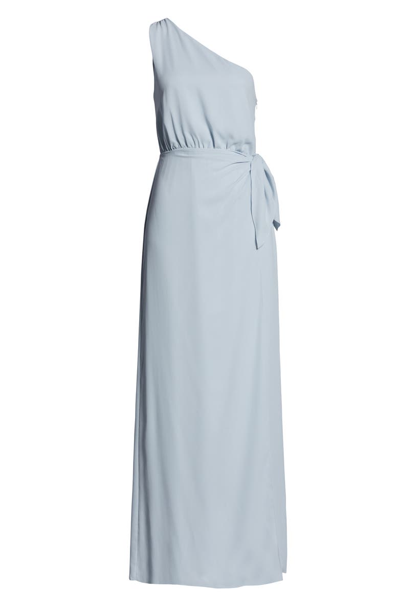 WAYF One-Shoulder Wrap Front Evening Dress, Alternate, color,