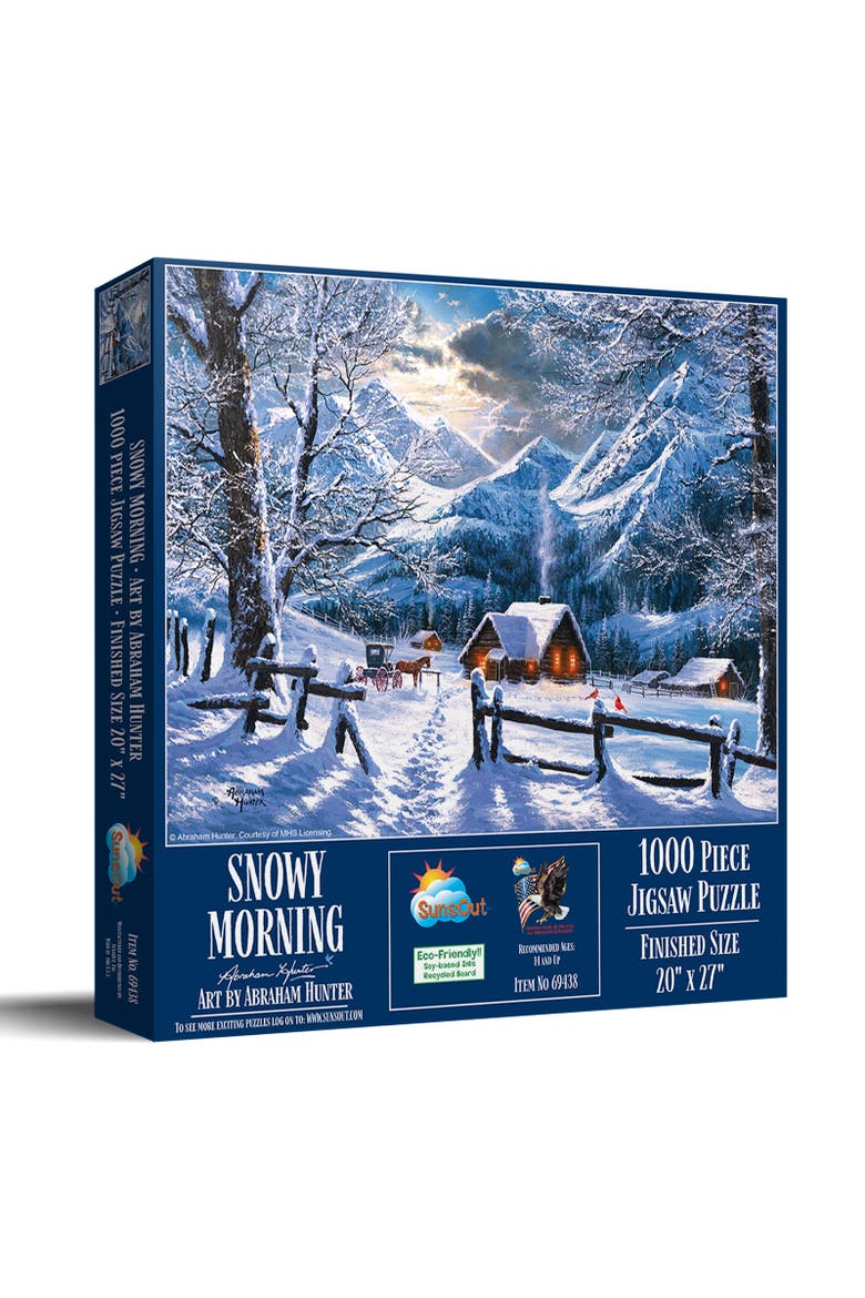 Snowy Morning 1000 piece Jigsaw Puzzle for Adults, Main, color, Multicolor
