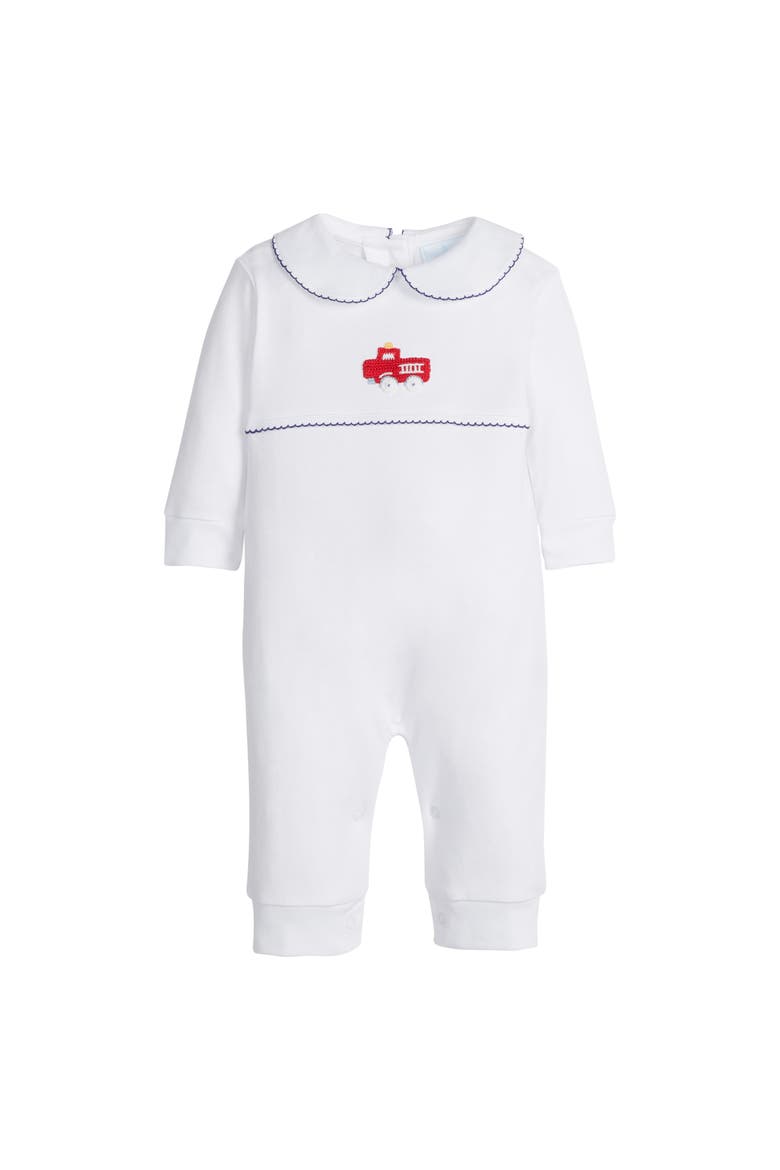 Kids' Crochet Playsuit, Main, color, Fire Truck
