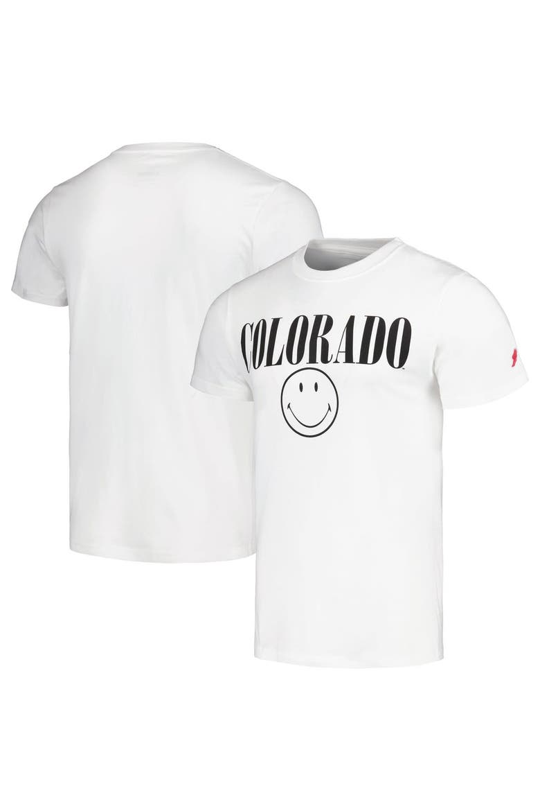 Men's League Collegiate Wear White Colorado Buffaloes Smiley All American T-Shirt, Main, color, White