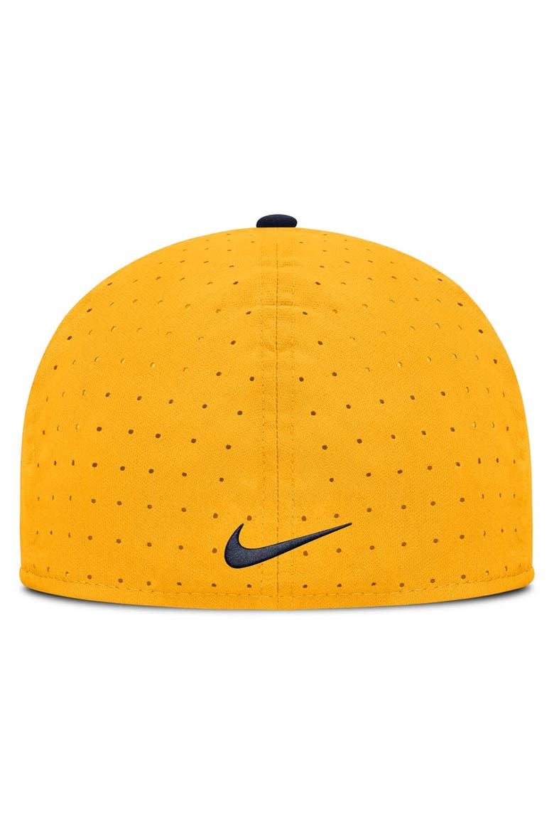 Men's Nike Gold West Virginia Mountaineers On-Field Dugout True Performance Fitted Hat, Alternate, color, Gold
