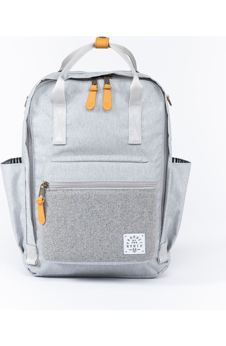 Product of the North Elkin Sustainable Diaper Backpack, Main, color, Heather Grey