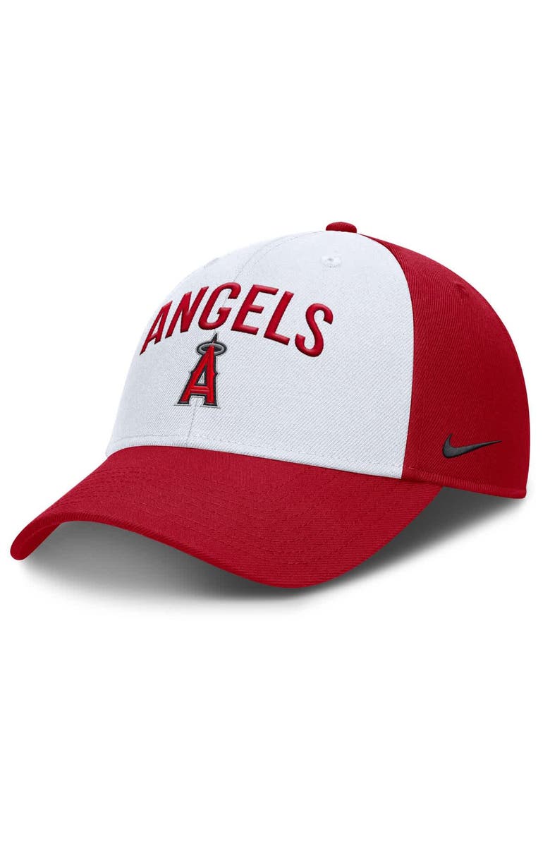 Nike Men's Nike White/Red Los Angeles Angels Club Performance Adjustable Hat, Main, color, White