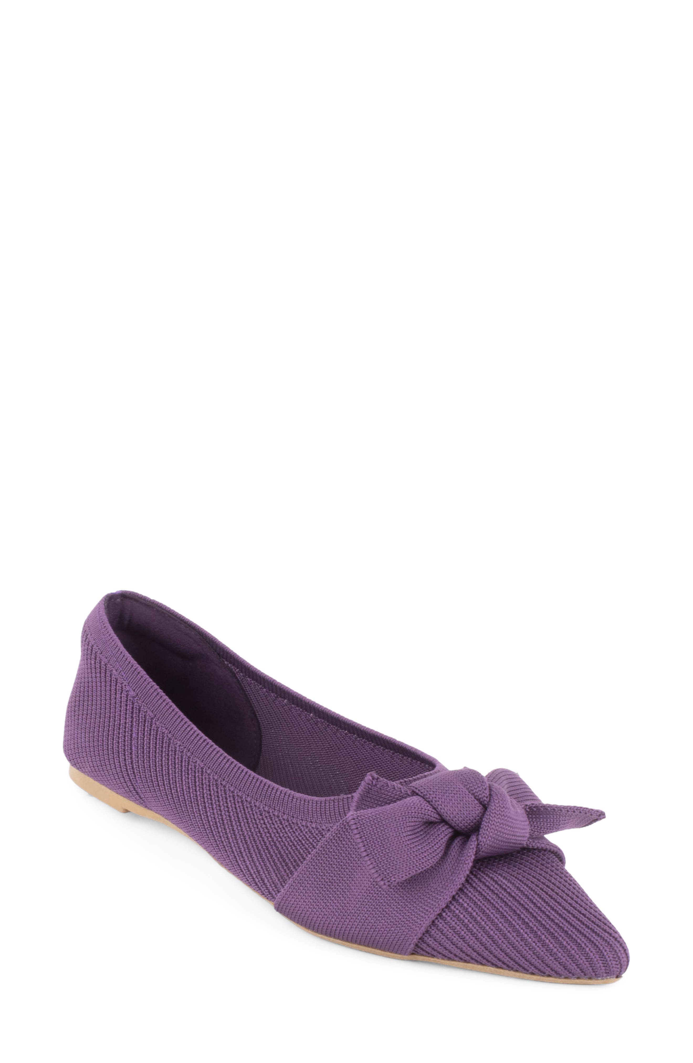 Tahari Montserrat Pointed Toe Flat In Purple