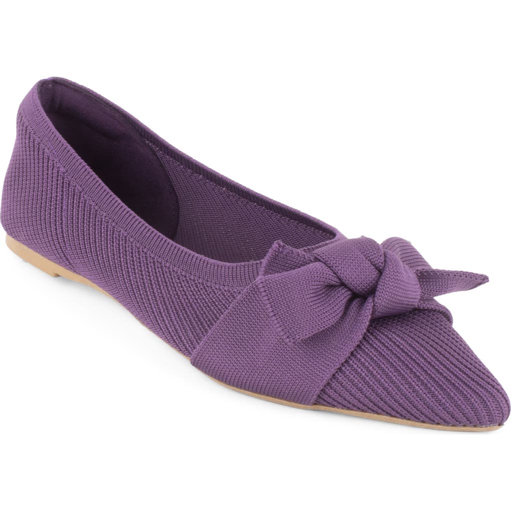 Tahari Montserrat Pointed Toe Flat In Purple
