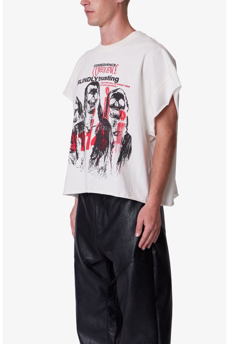 Grim Graphic Cutoff T-Shirt, Alternate, color, OFF WHITE