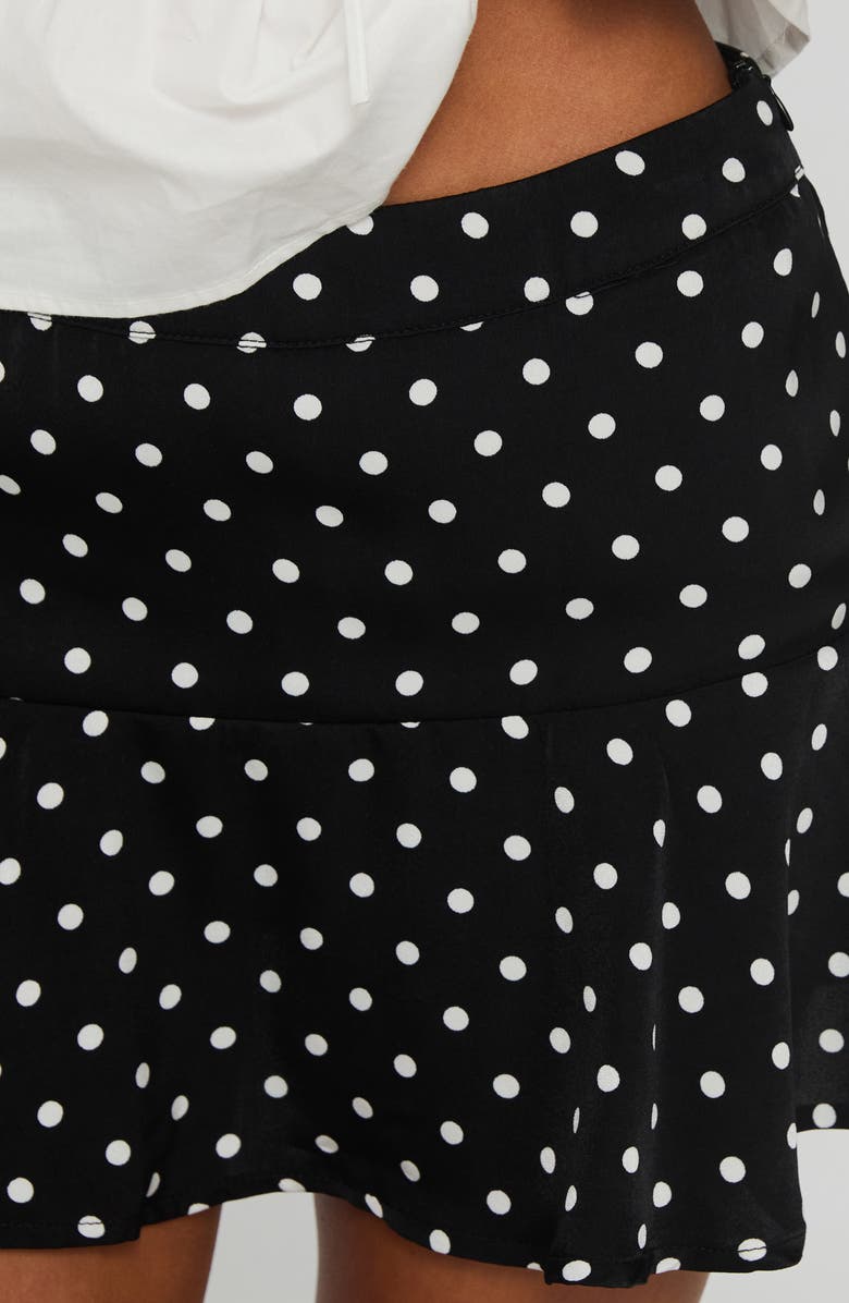 Princess Polly Vanish Dot Miniskort, Alternate, color, Black Polka